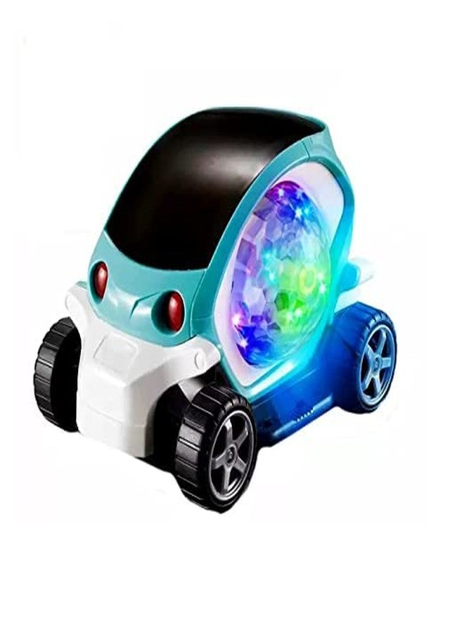 KAVIN Glow in The Dark Rotating Stunt Car Musical Bump and Go Car Toy for Kids Boys and Girls Random Colours Pack of 1 - Image 3